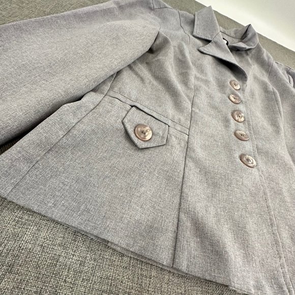 Vintage Spago Before Everything Else Blazer Lightweight Gray size 14 Buttons - Picture 11 of 15